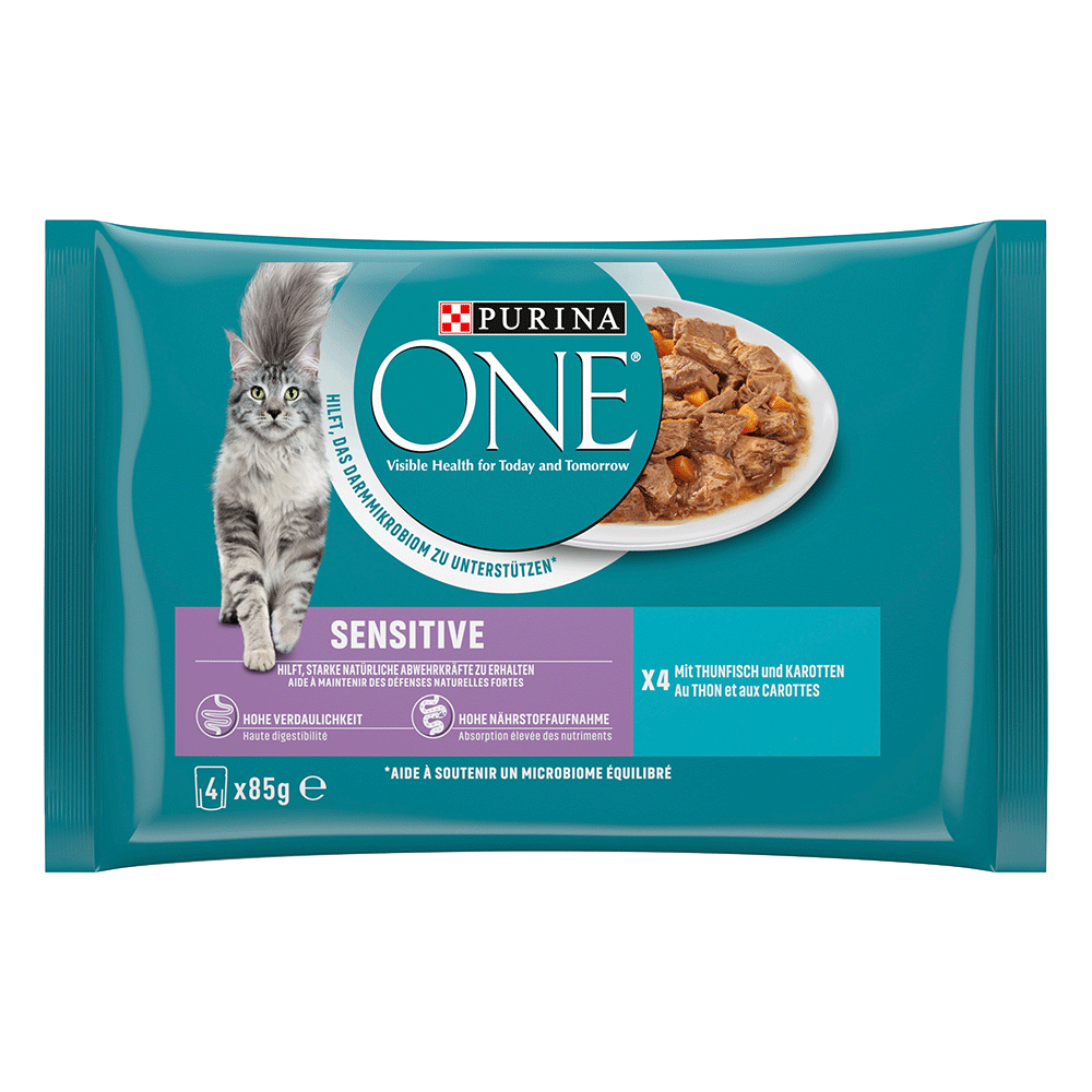 Bild: Purina ONE Sensitive mit Thunfisch und Karotten
