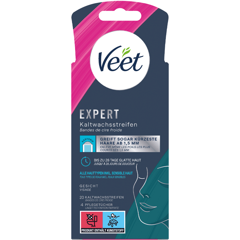 Bild: Veet Expert Kaltwachsstreifen für das Gesicht