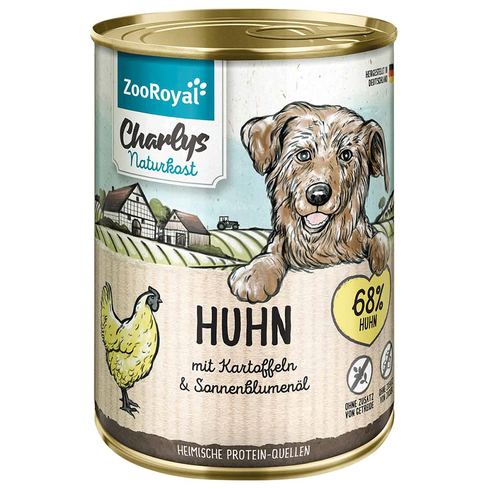 Bild: ZooRoyal Charlys Naturkost Huhn mit Kartoffeln Hundefutter