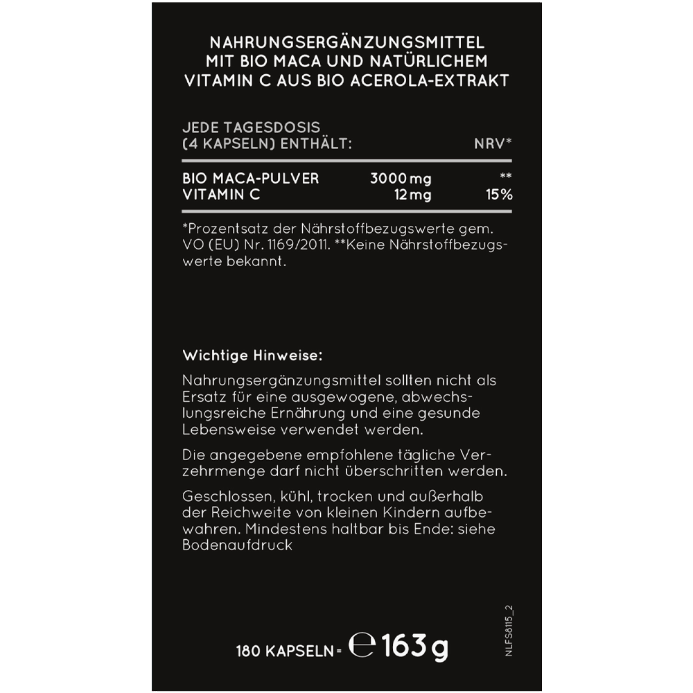 Bild: NATURE LOVE Bio Maca Schwarz