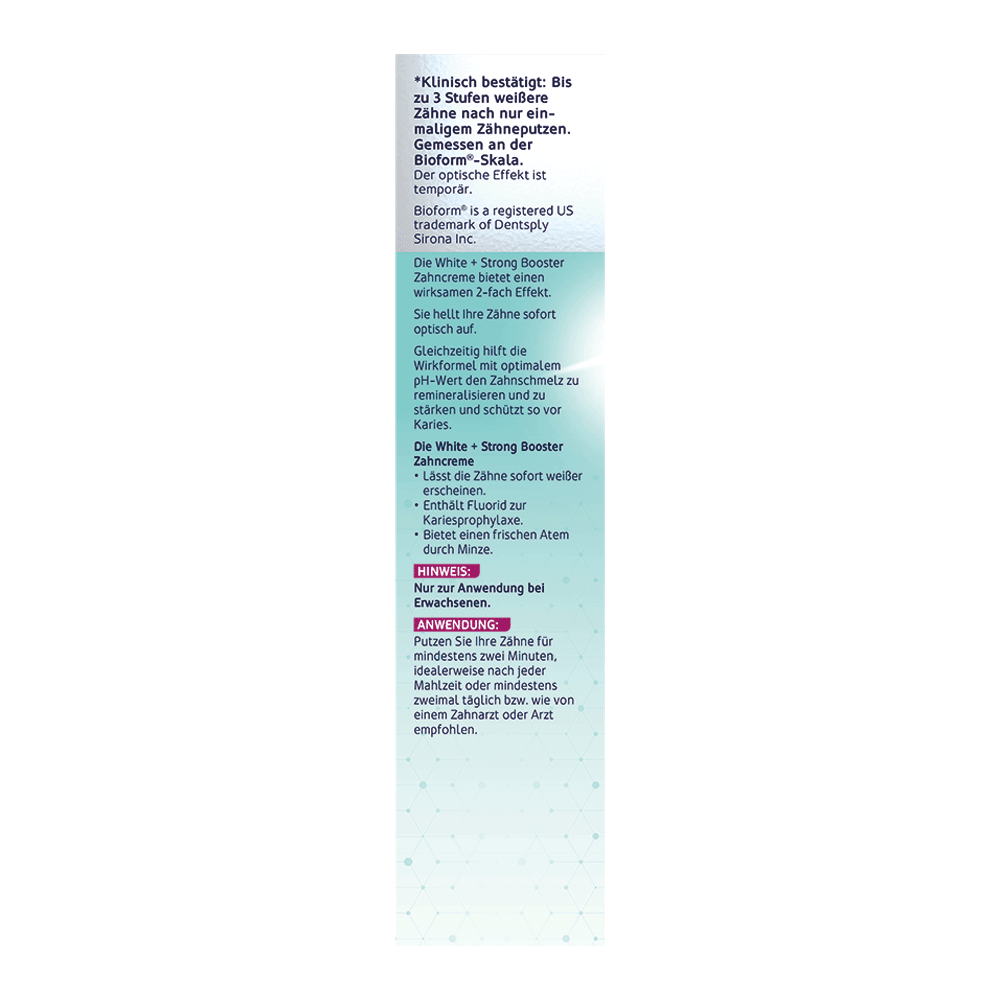 Bild: Rapid White White Strong + Booster Zahncreme