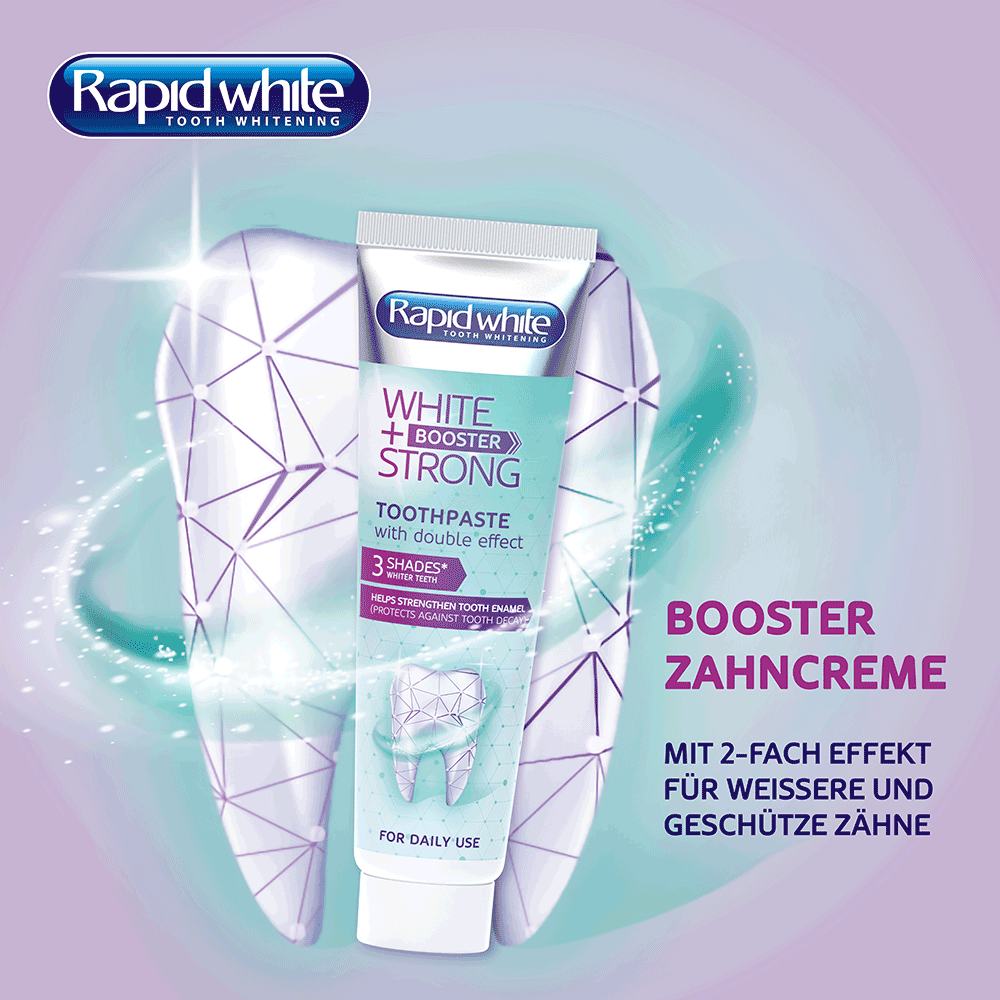 Bild: Rapid White White Strong + Booster Zahncreme