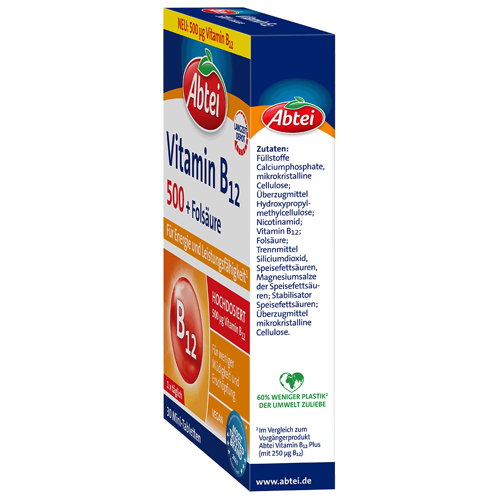 Bild: Abtei Vitamin B12 500 + Folsäure