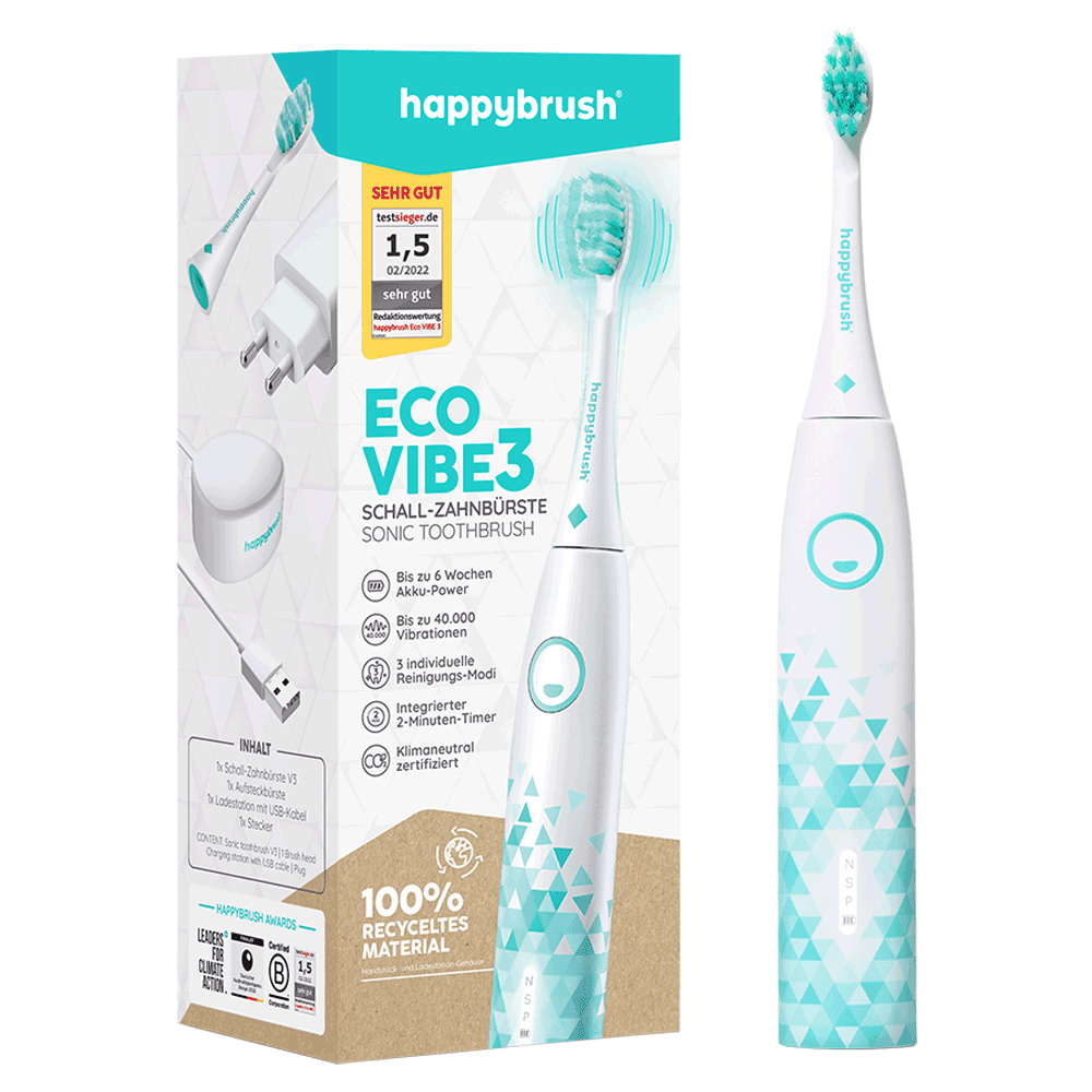 Bild: happybrush Elektrische Zahnbürste Starterkit V3 weiß