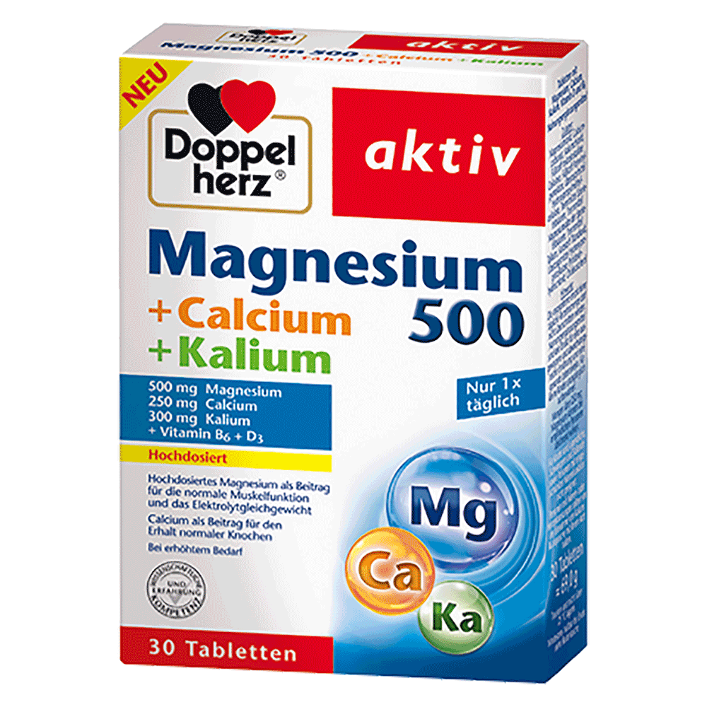 Bild: DOPPELHERZ Magnesium + Calcium + Kalium