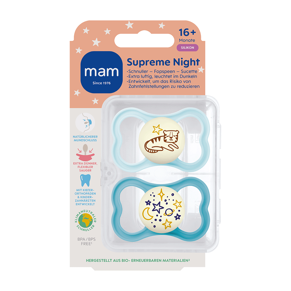Bild: MAM Supreme Night Silikon Schnuller 16+ Monate