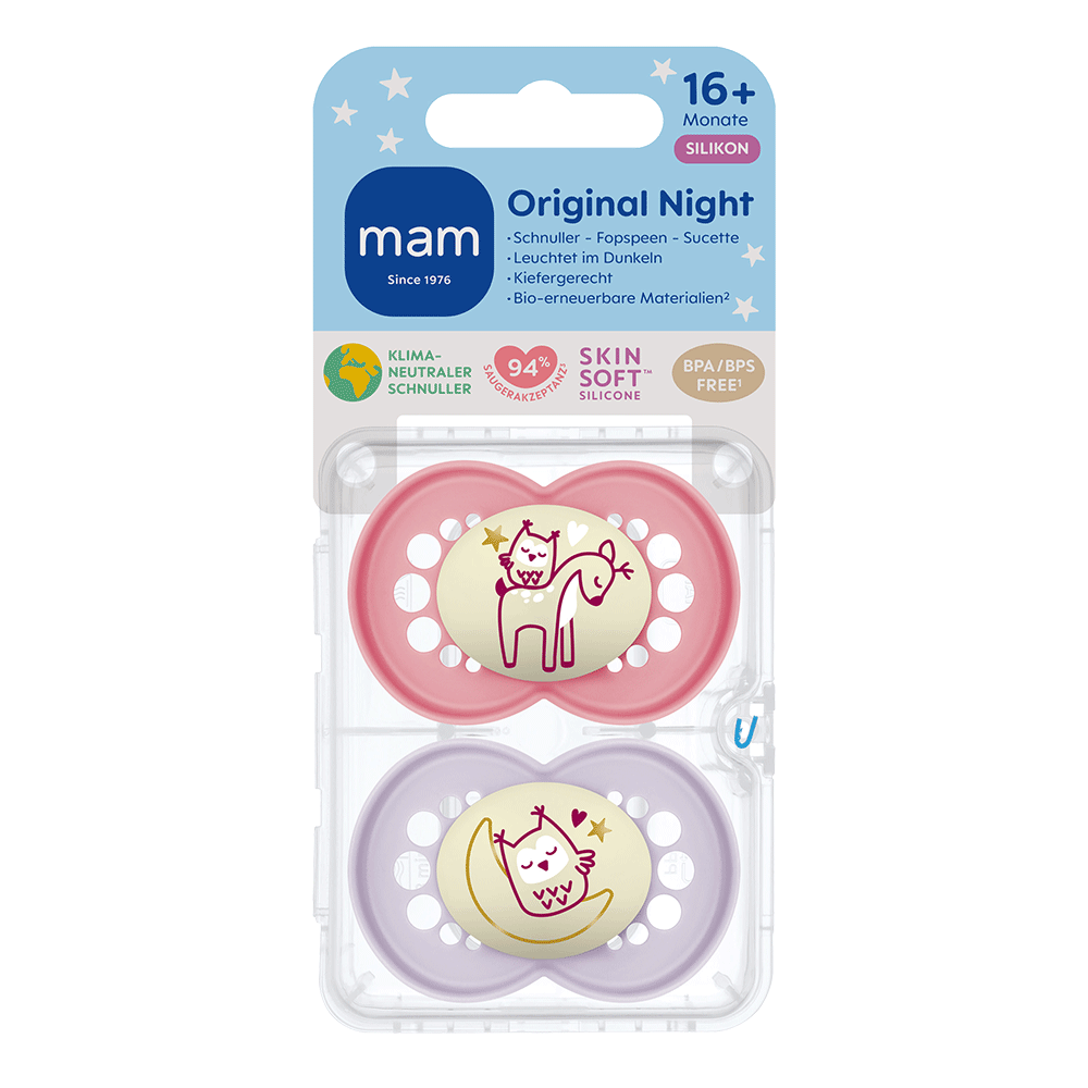 Bild: MAM Original Night Silikon Schnuller 16+ Monate