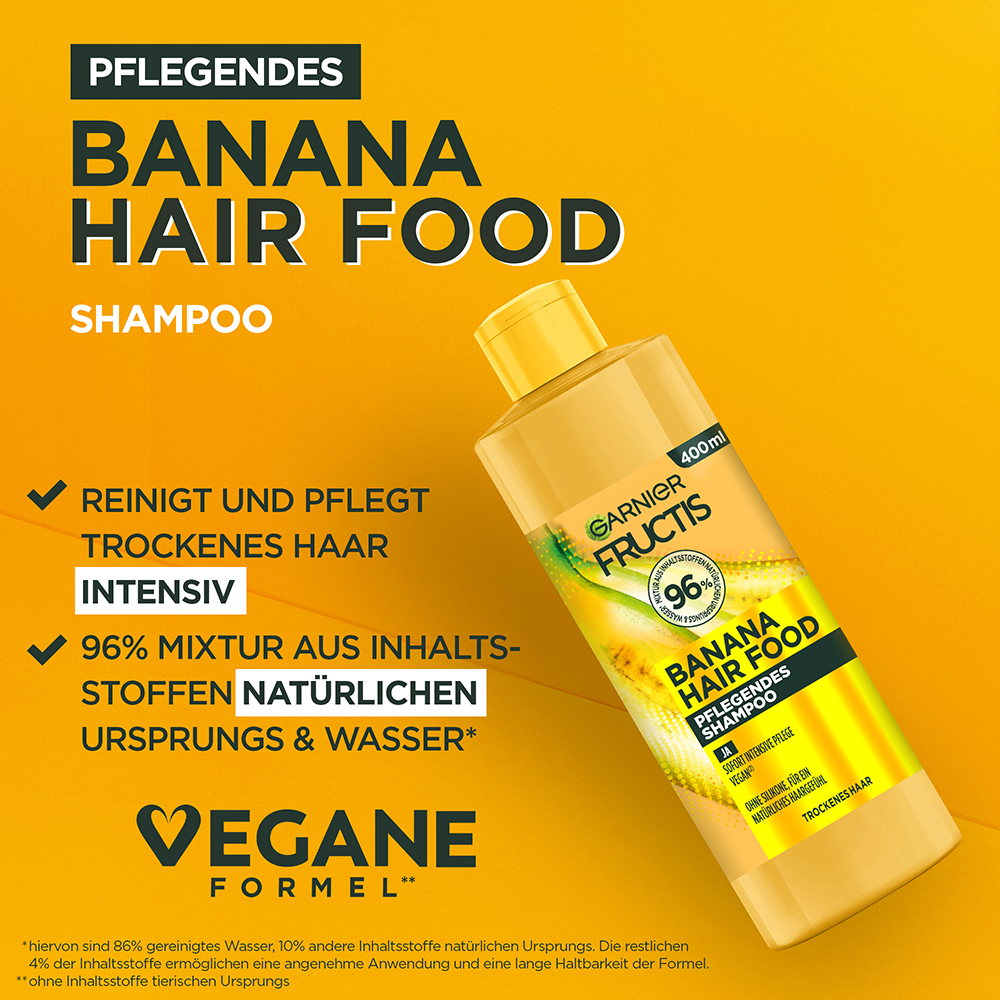 Bild: GARNIER FRUCTIS Banana Hair Food Pflegendes Shampoo