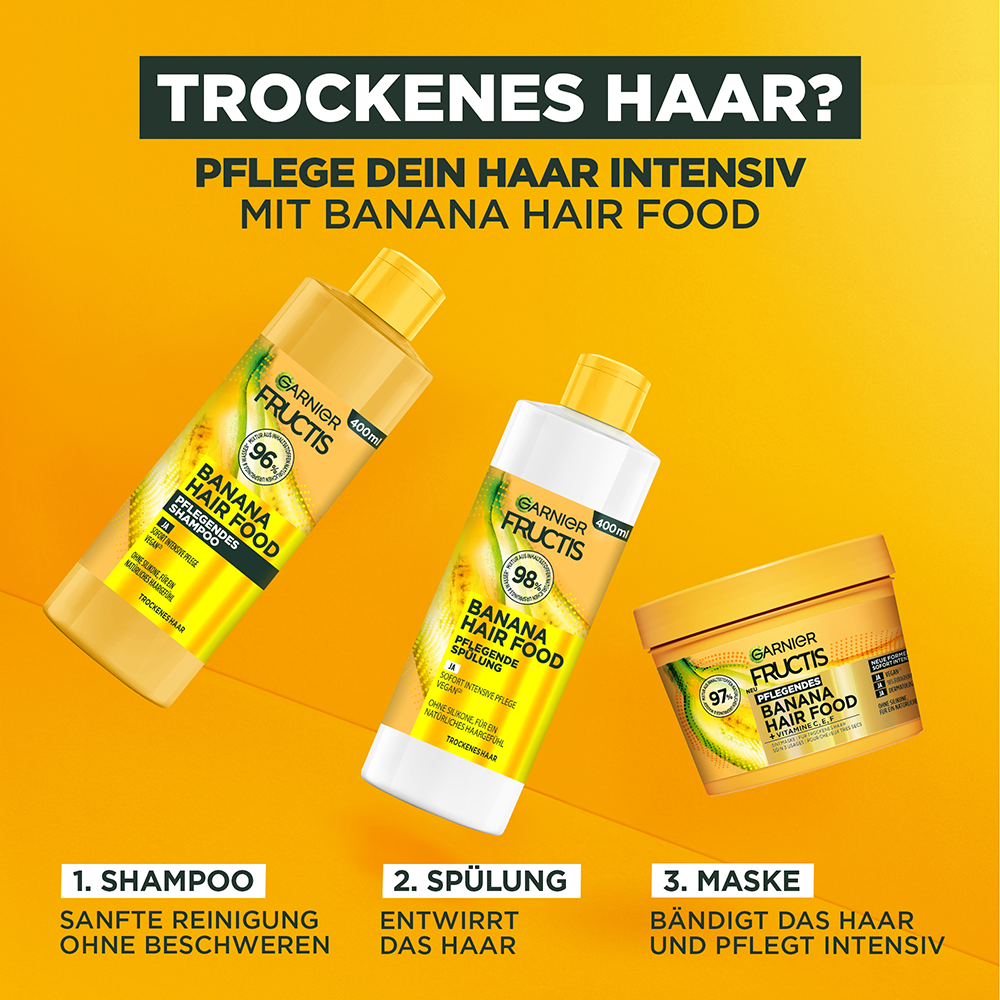 Bild: GARNIER FRUCTIS Banana Hair Food Pflegendes Shampoo