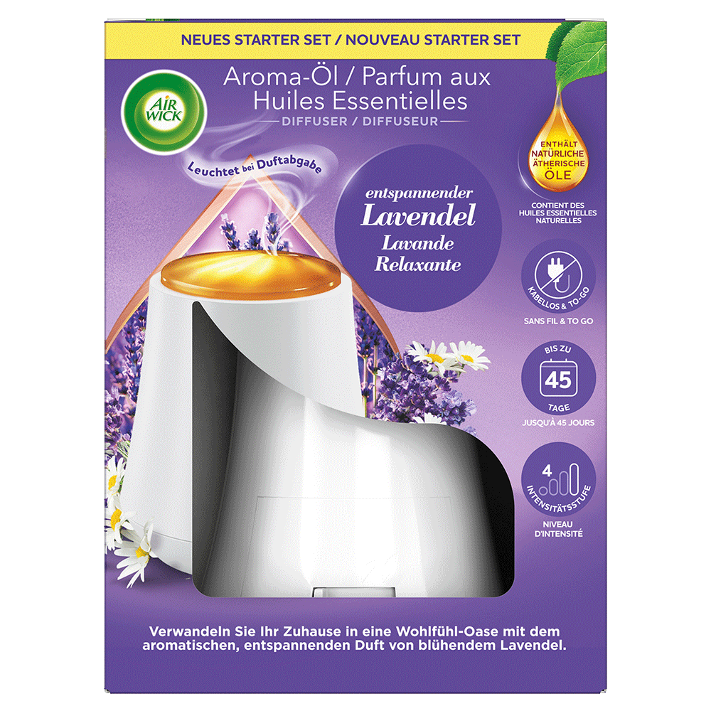 Bild: AIRWICK Aroma Öl Diffuser Starter Set Entspannender Lavendel