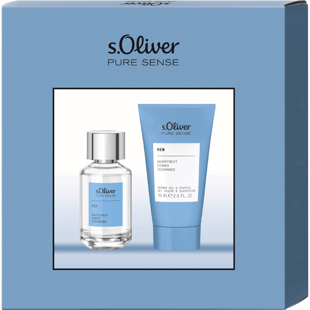 Bild: s.Oliver Pure Sense Men Geschenkset Eau de Toilette 30 ml + Duschgel 75 ml