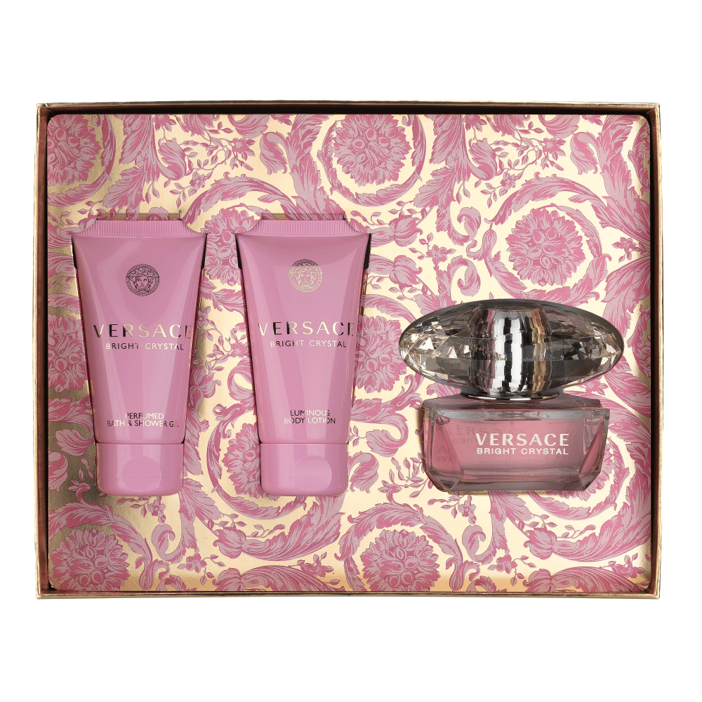 Bild: Versace Bright Crystal Geschenkset Eau de Toilette 50 ml + Duschgel 50 ml + Bodylotion 50 ml