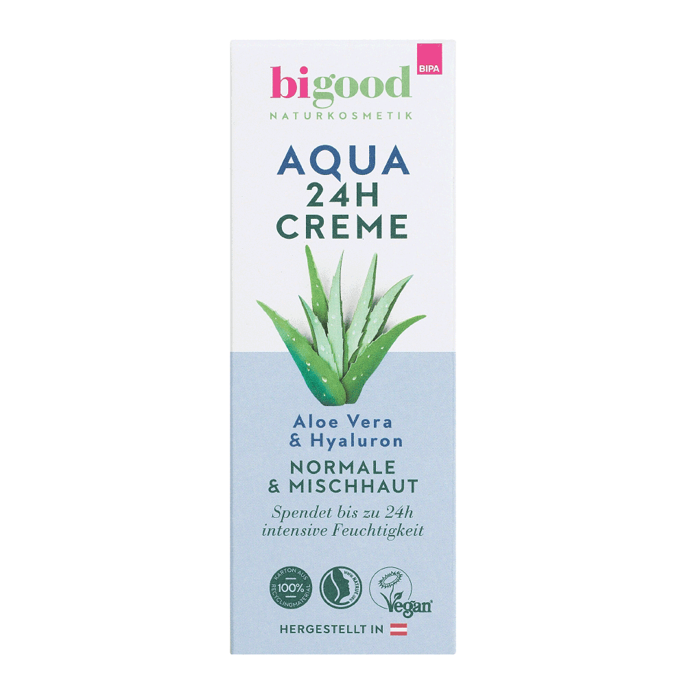 Bild: bi good Aqua 24h Creme Aloe Vera & Hyaluron