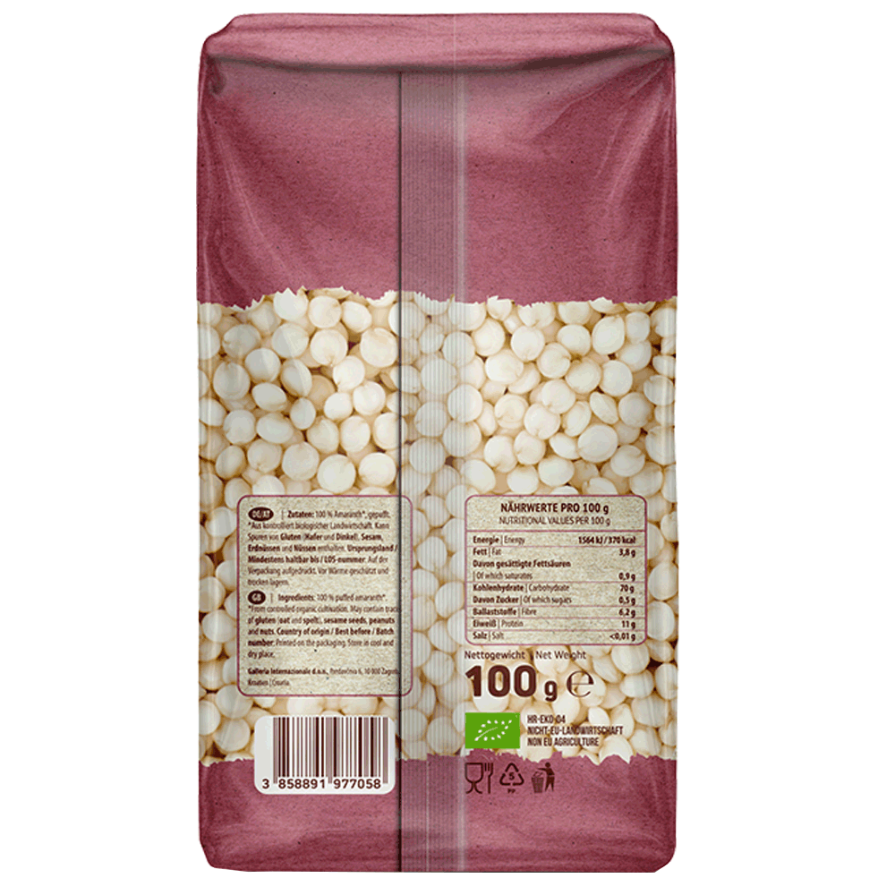 Bild: Nutrigold Amaranth Gepufft