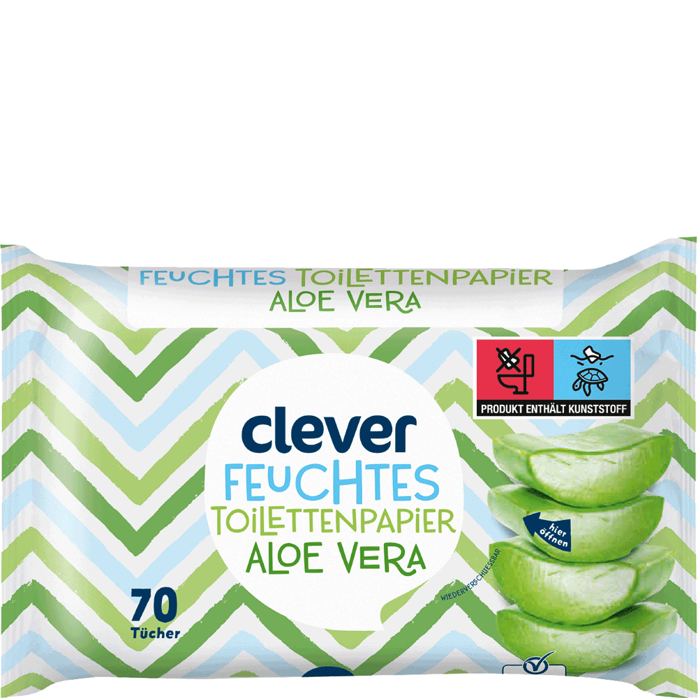 Bild: clever Feuchtes Toilettenpapier Aloe Vera