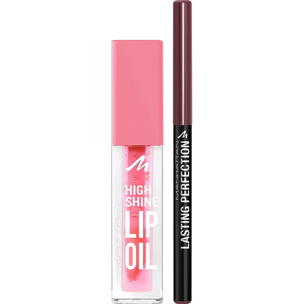 Bild: MANHATTAN High Shine Lip Oil + Lasting Perfection Lipliner Lip Oil 001 + Lipliner 59Y