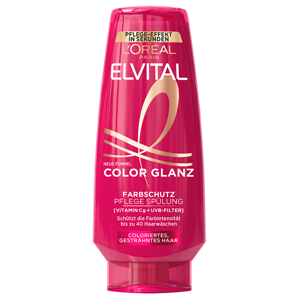 Bild: L'ORÉAL PARIS ELVITAL Color Glanz Farbschutz Pflege Spülung