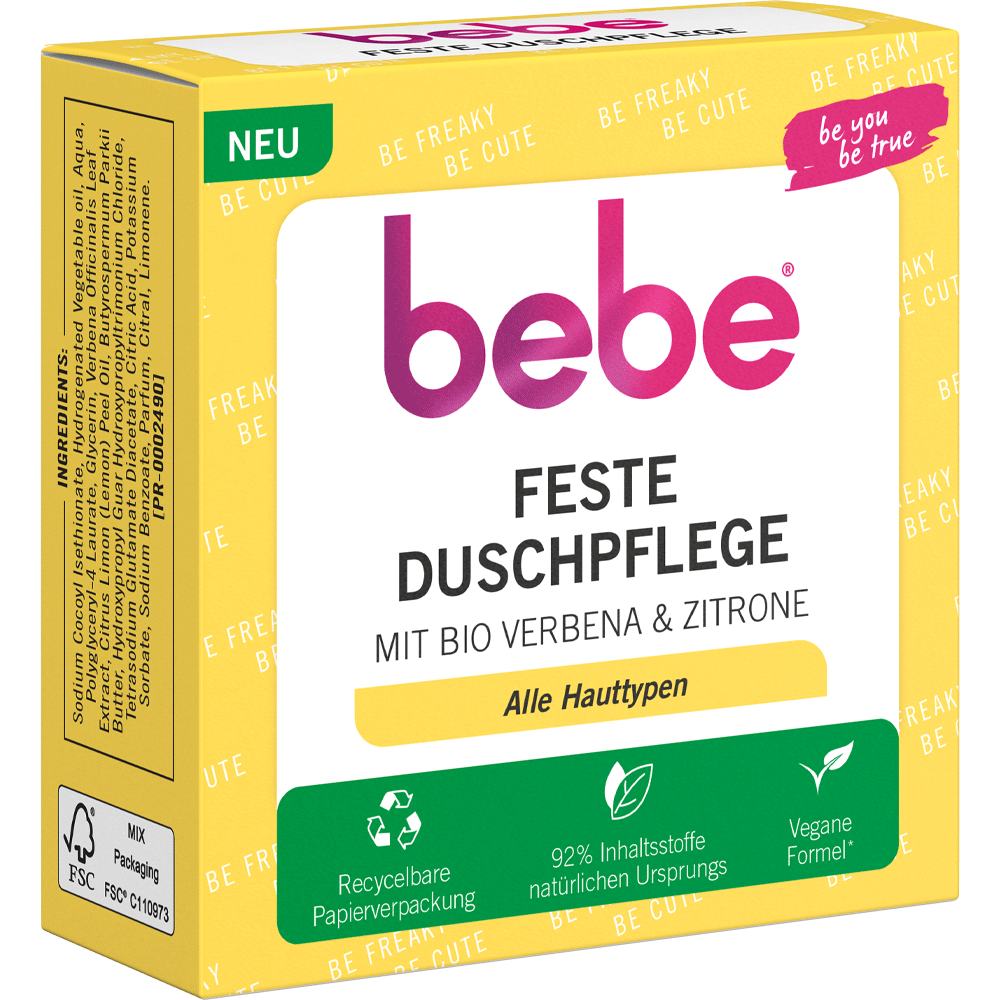 Bild: bebe Feste Duschpflege Belebend mit Verbena & Zitrone