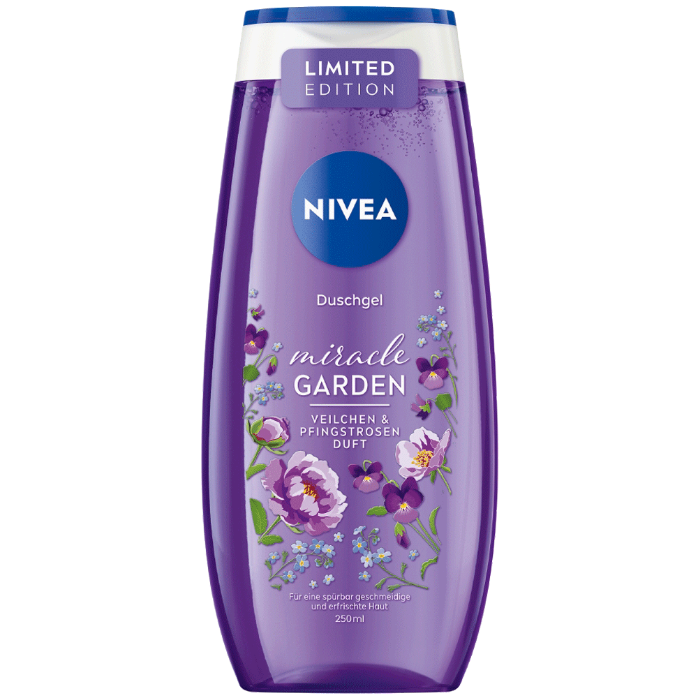Bild: NIVEA Miracle Garden Duschgel Veilchen & Pfingstrose