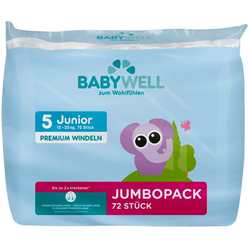 Bild: BABYWELL Jumbopack Junior Gr. 5, 12kg - 25kg 