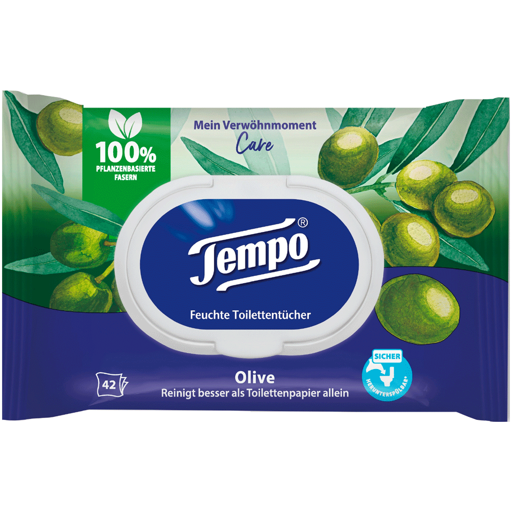 Bild: Tempo Feuchtes Toilettenpapier Olive