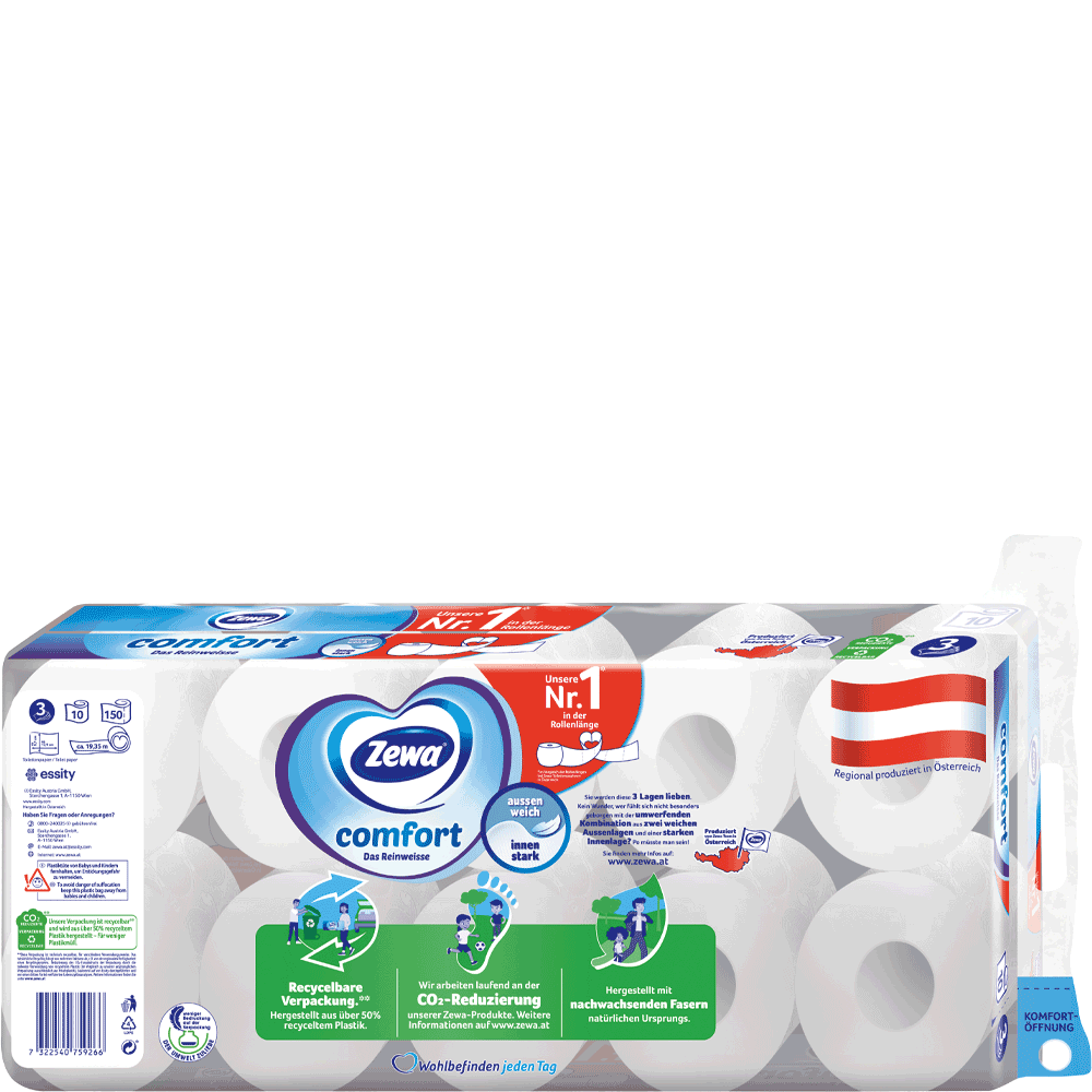 Bild: Zewa Comfort Das Reinweisse Toilettenpapier
