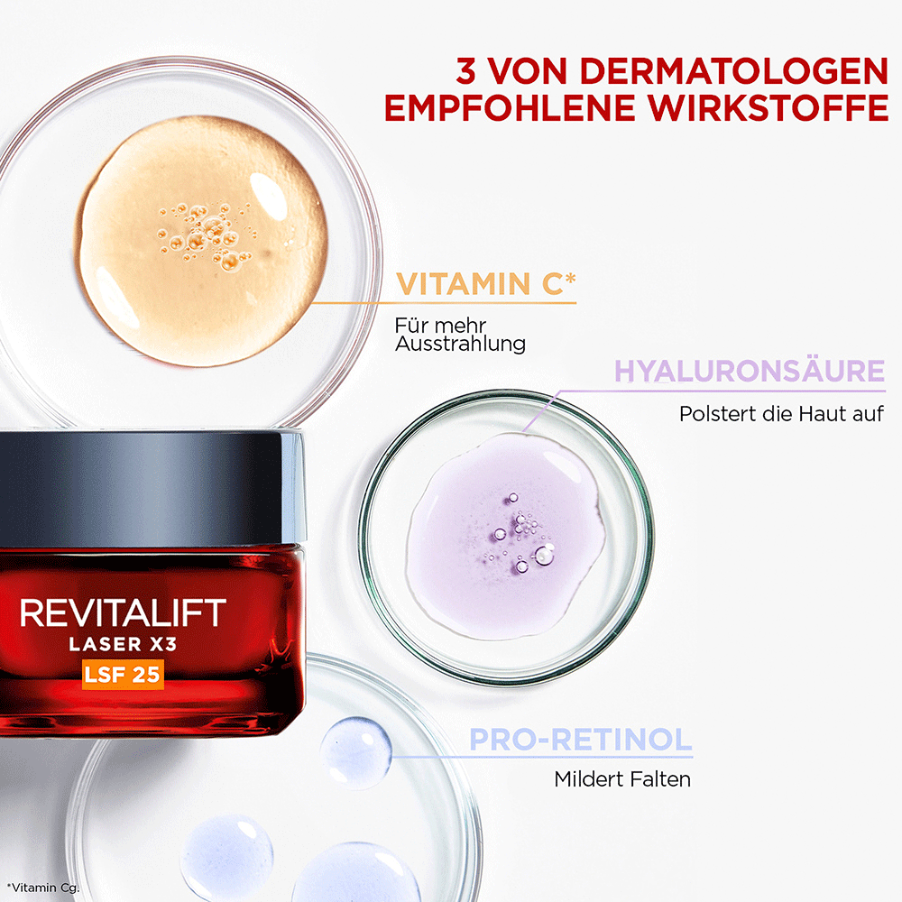 Bild: L'ORÉAL PARIS Revitalift Laser X3 Anti-Age Intensiv-Pflege LSF 20
