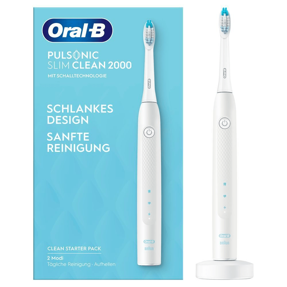 Bild: Oral-B Pulsonic Slim Clean 2000 Elektrische Schallzahnbürste, Weiß 