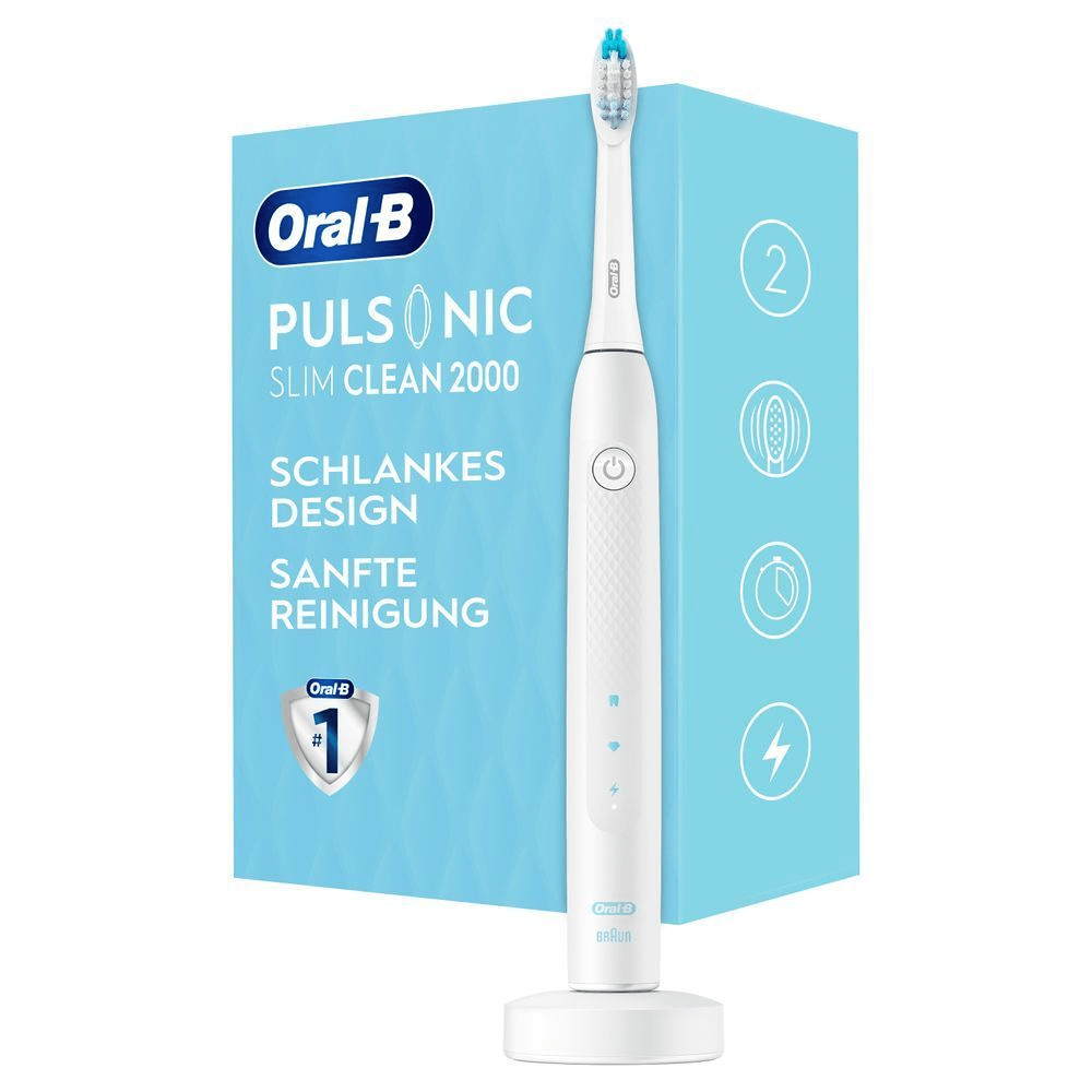 Bild: Oral-B Pulsonic Slim Clean 2000 Elektrische Schallzahnbürste, Weiß 