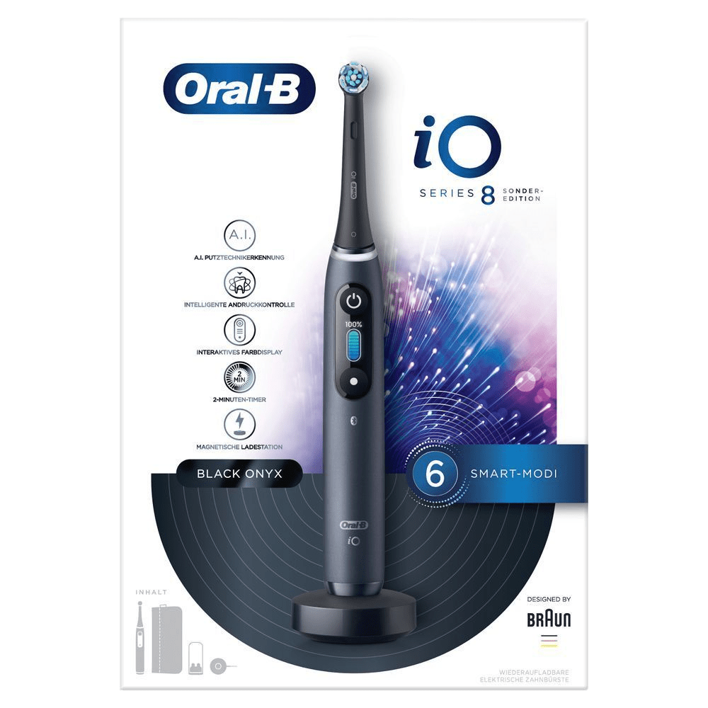 Bild: Oral-B iO 8 Special Edition Elektrische Zahnbürste, Black Onyx