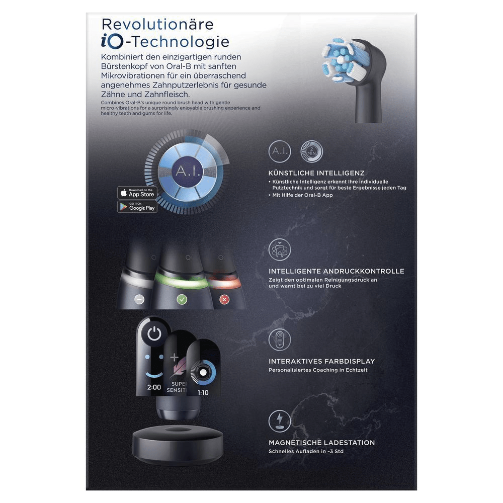 Bild: Oral-B iO 8 Special Edition Elektrische Zahnbürste, Black Onyx