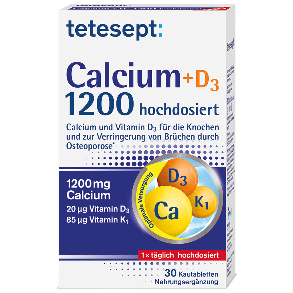 Bild: tetesept: Calcium+D3 1200 Kautabletten