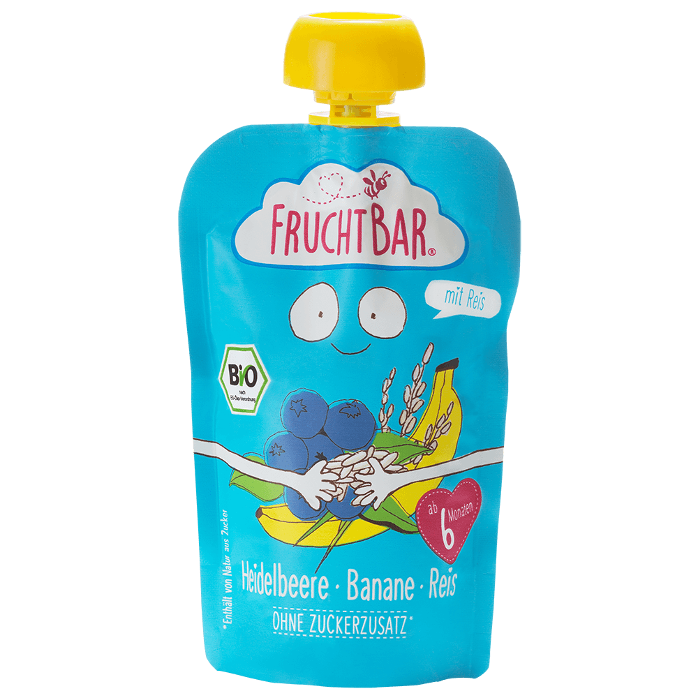 Bild: FruchtBar Quetsche Heidelbeere-Banane-Reis