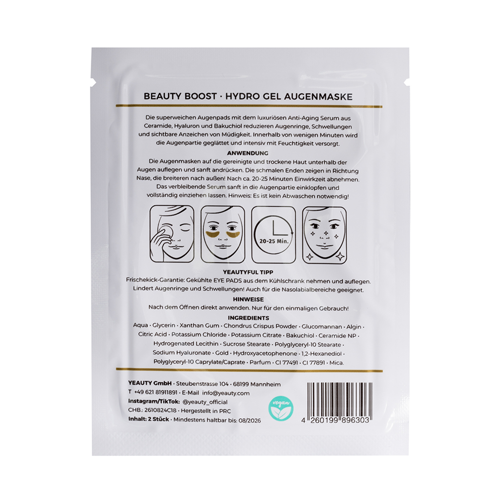 Bild: YEAUTY Beauty Boost Augenpads Maske