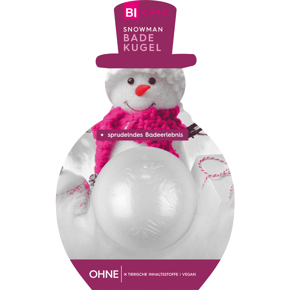 Bild: BI CARE Badekugel Schneemann