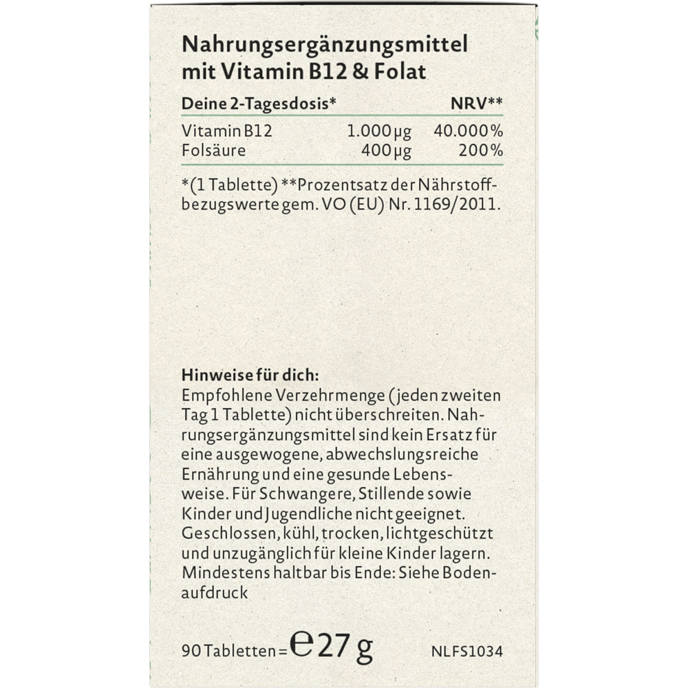Bild: NATURE LOVE Vitamin B12