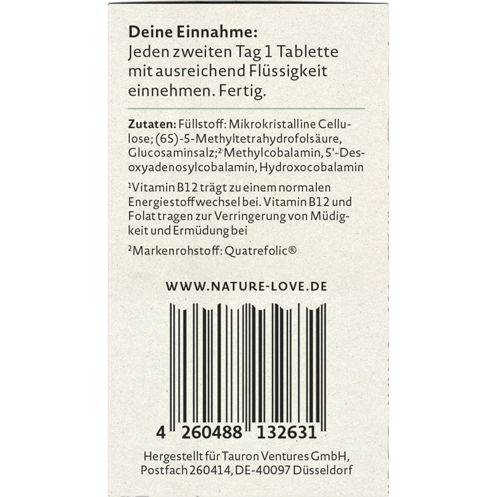 Bild: NATURE LOVE Vitamin B12