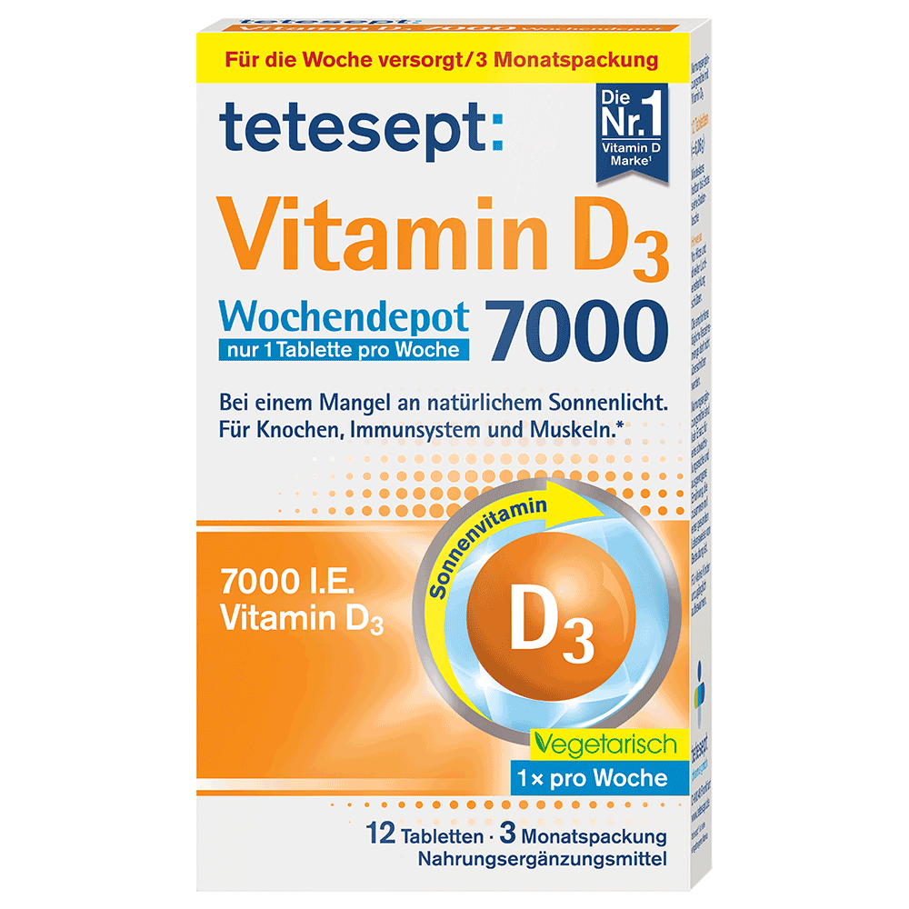 Bild: tetesept: Vitamin D3 7000 Wochendepot