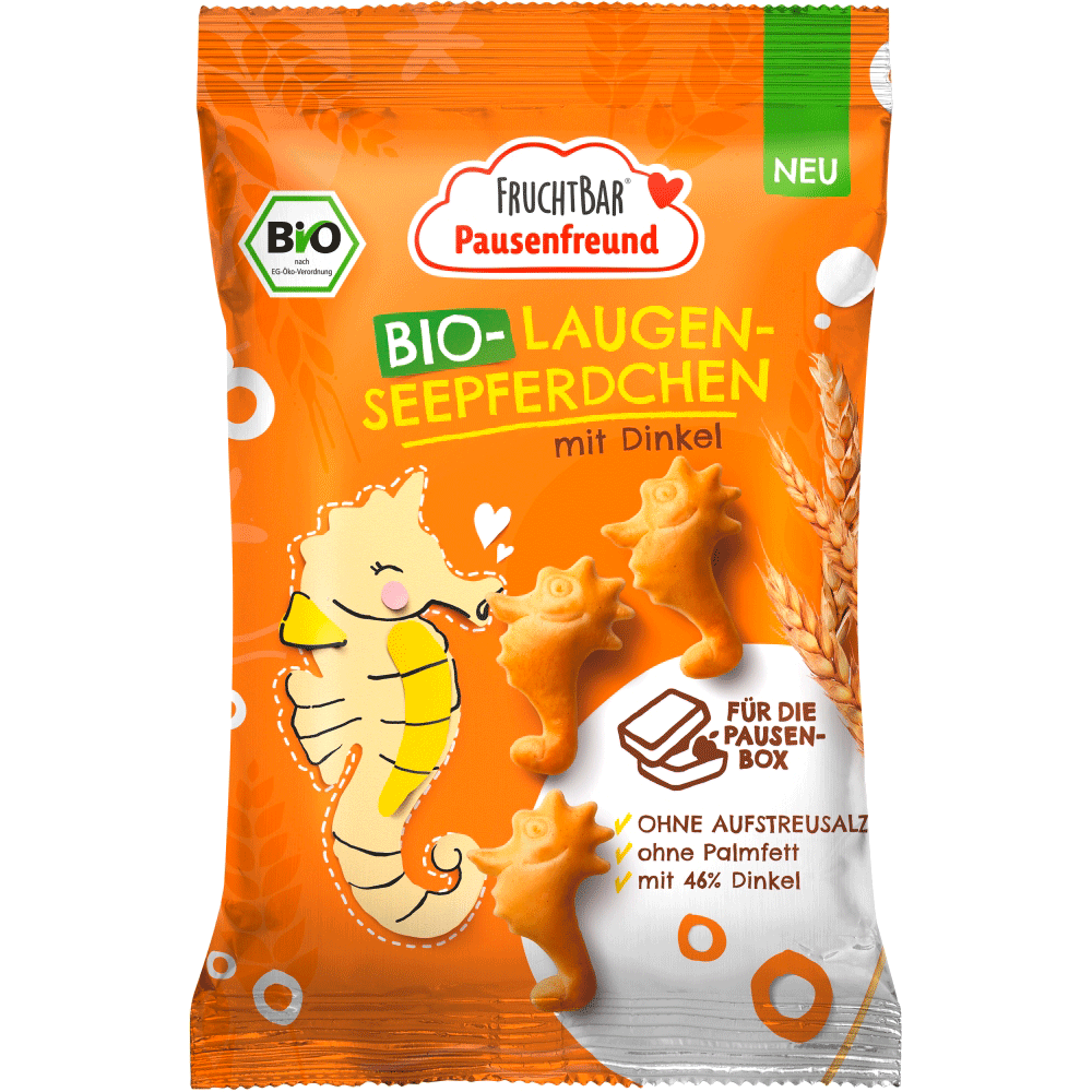 Bild: FruchtBar Pausenfreund Laugen-Seepferdchen mit Dinkel