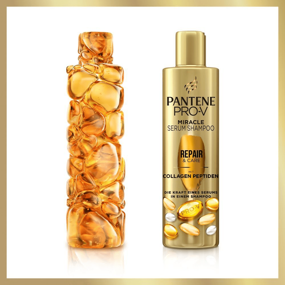 Bild: PANTENE PRO-V Pro-V x Moschino Miracle Serum Shampoo Repair & Care Mit Collagen-Peptiden
