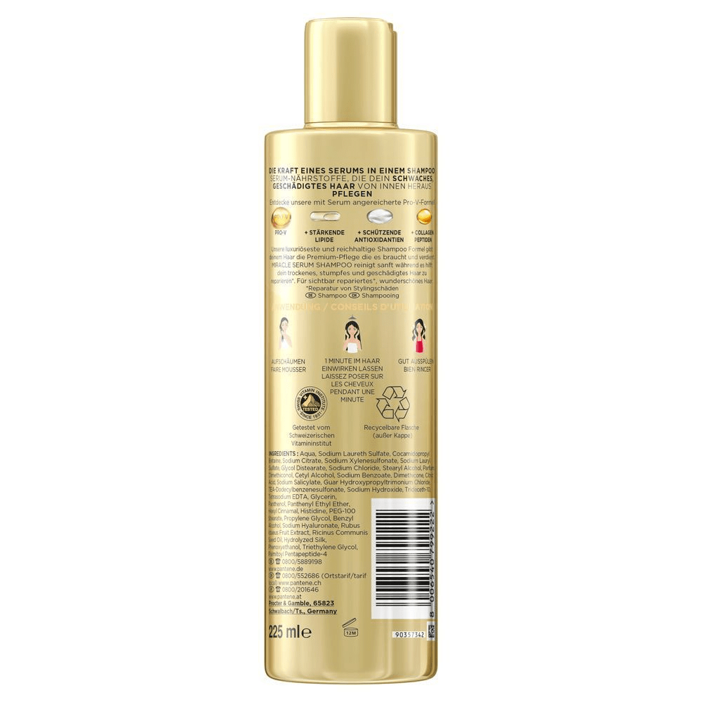 Bild: PANTENE PRO-V Pro-V x Moschino Miracle Serum Shampoo Repair & Care Mit Collagen-Peptiden