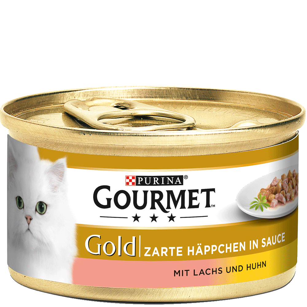 Bild: GOURMET Gold Lachs & Huhn Katzenfutter