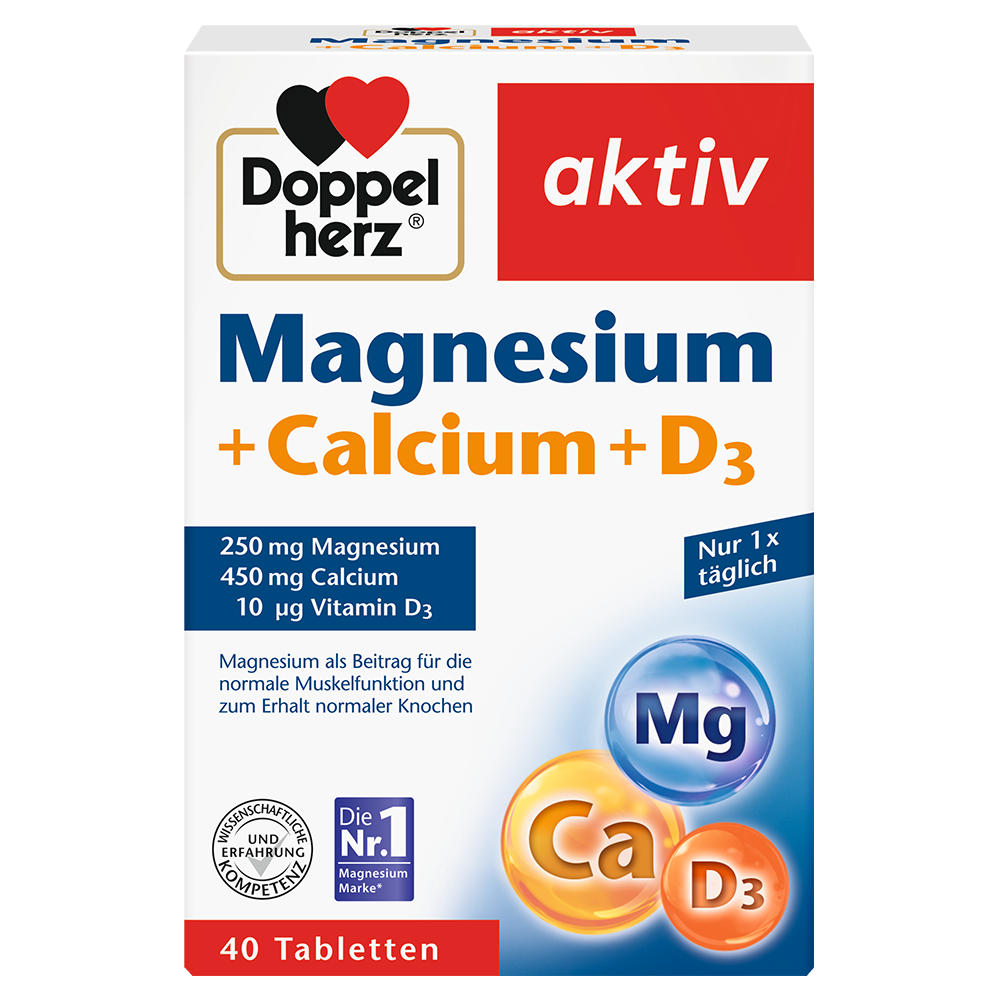 Bild: DOPPELHERZ Magnesium + Calcium + D3