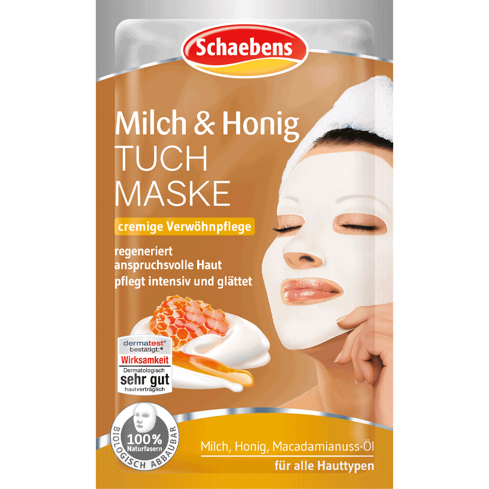 Bild: Schaebens Tuchmaske Milch & Honig