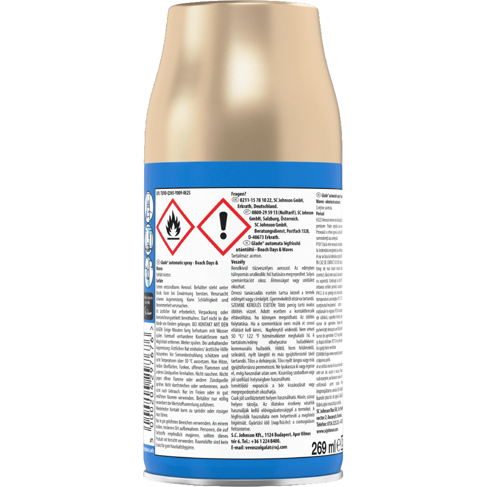 Bild: Glade Automatic Spray Beach Days & Waves Nachfüllung Limited Edition