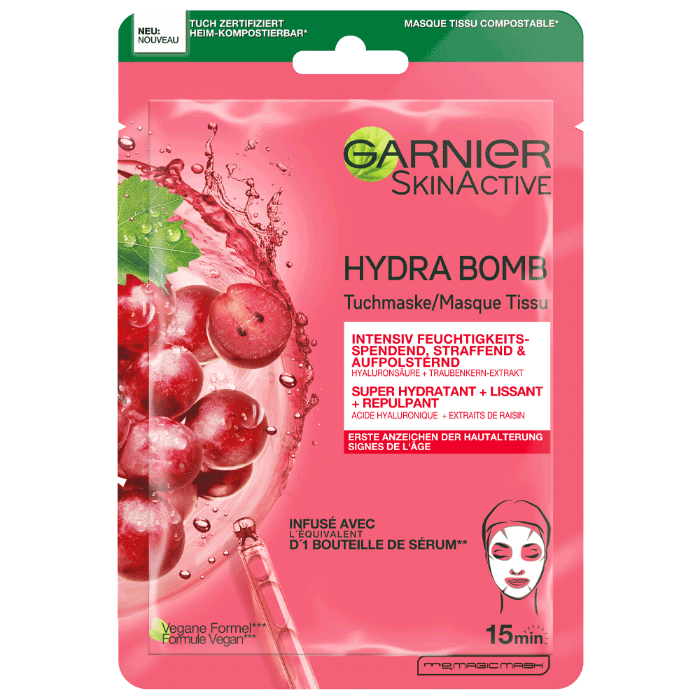 Bild: GARNIER Hydra Bomb Tuchmaske Anti Age