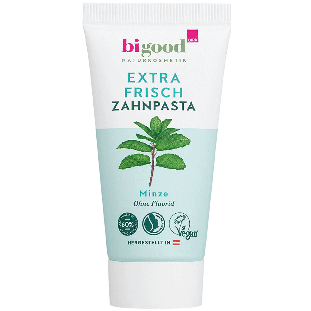 Bild: bi good Extra Frisch Zahnpasta Minze Mini