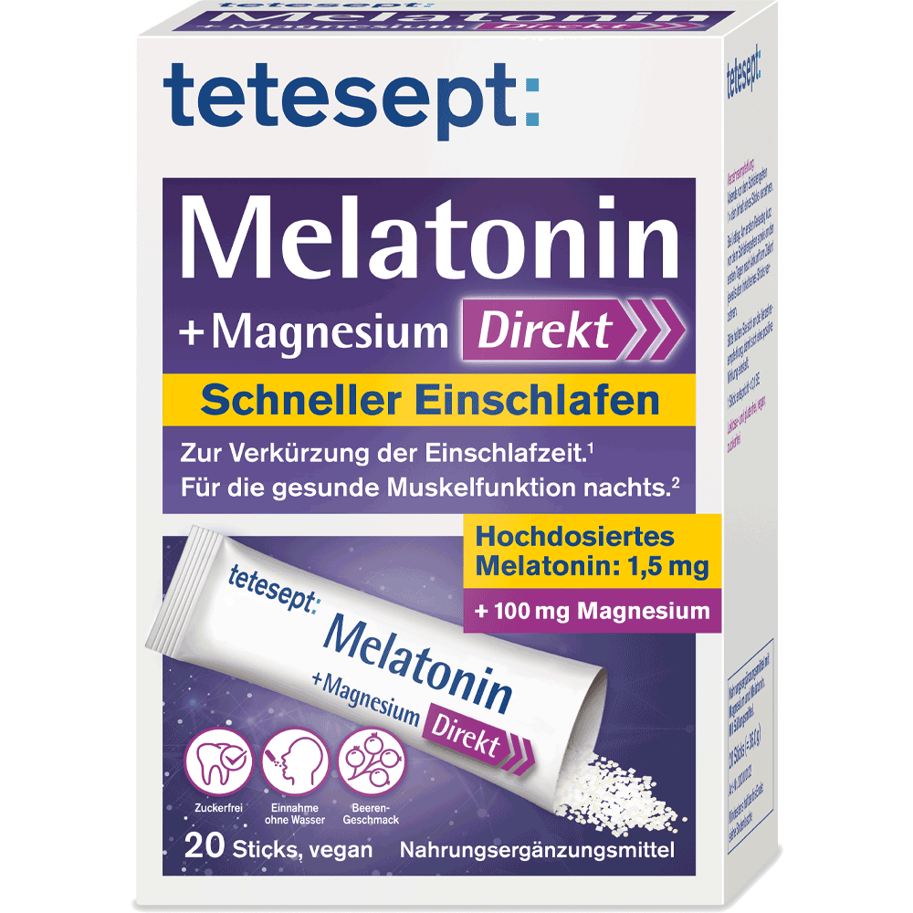 Bild: tetesept: Melatonin + Magnesium Direkt