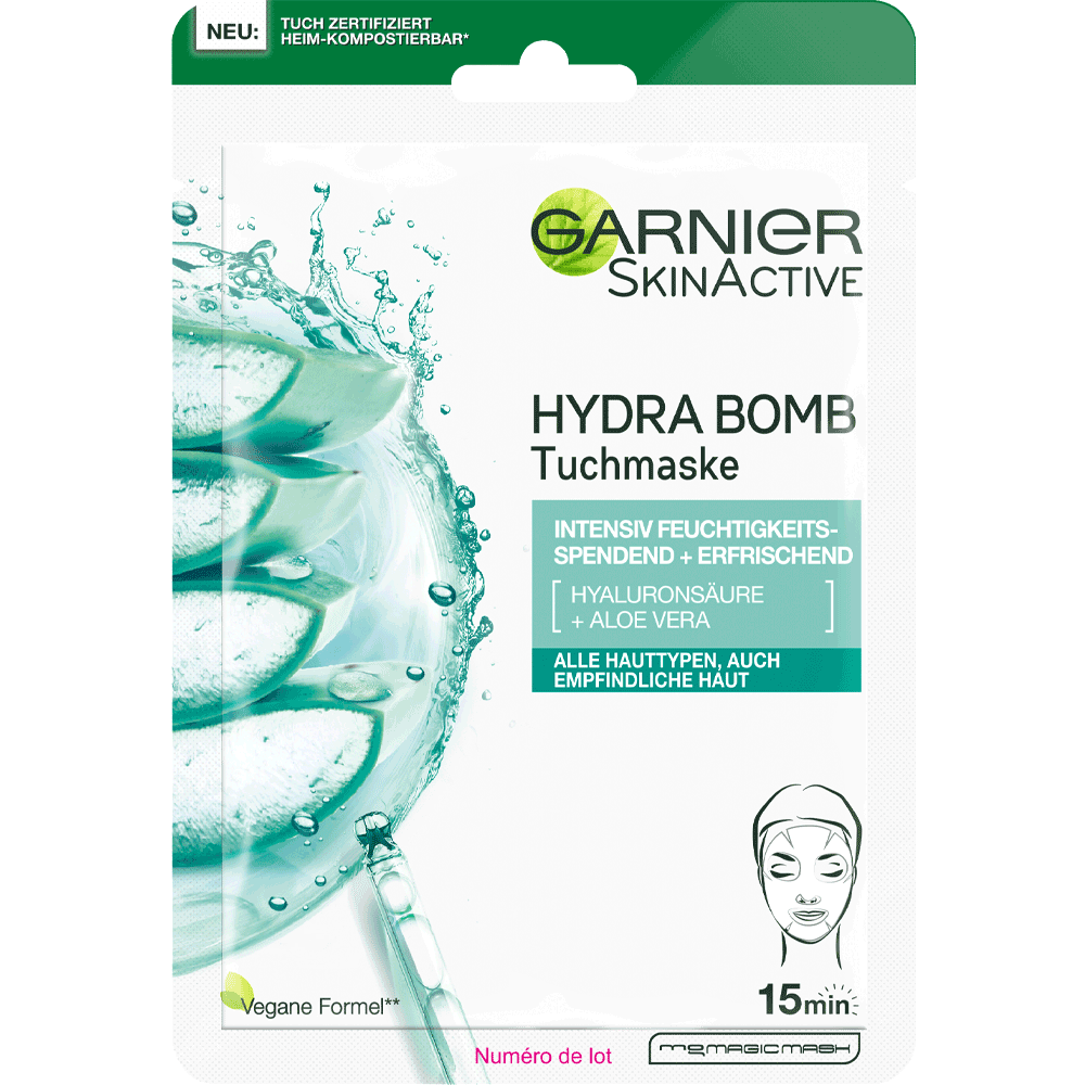 Bild: GARNIER Hydra Bomb Tuchmaske Aloe