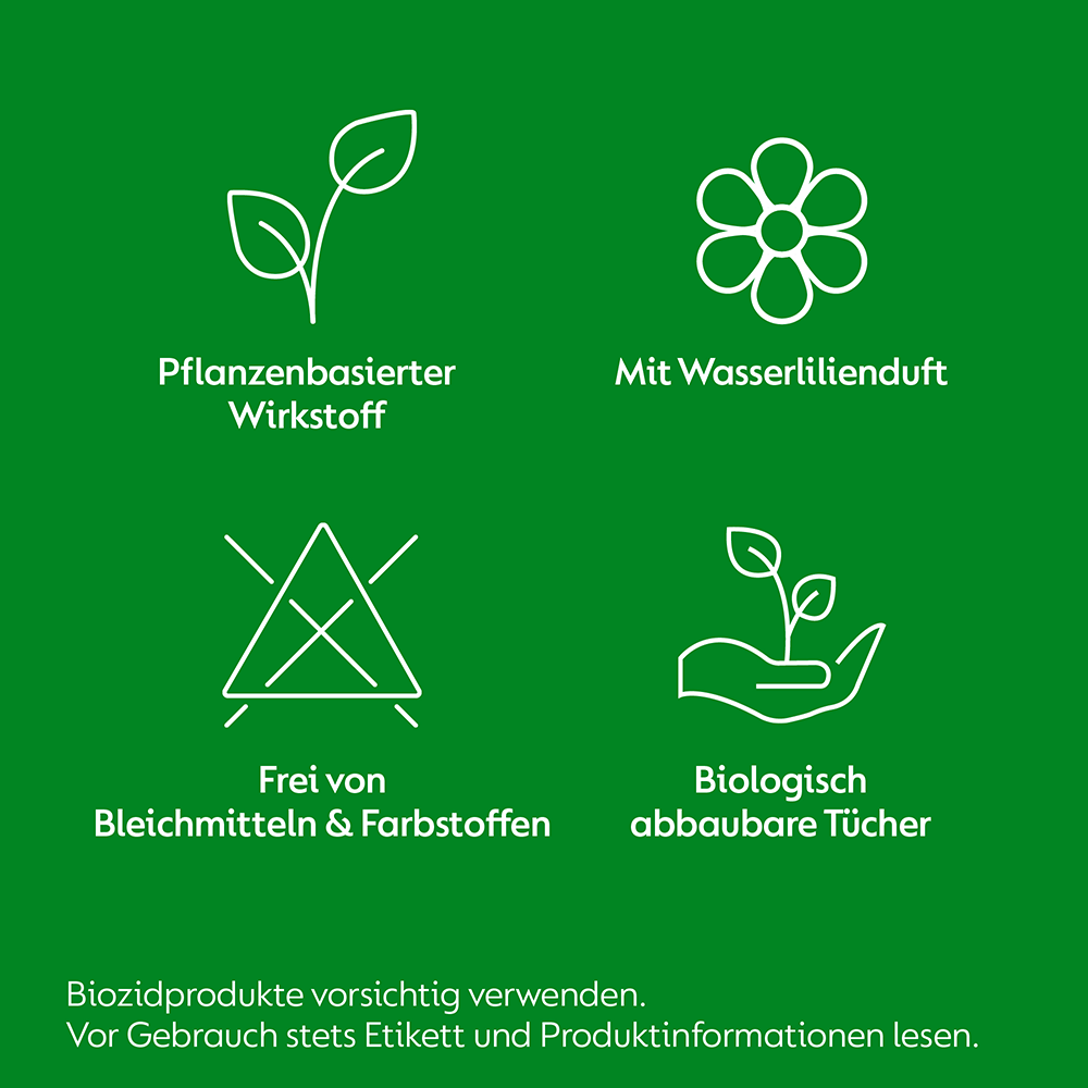 Bild: Dettol Hygiene-Reinigungstücher Wasserlilie